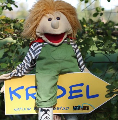 Pop op het bord van de Kridelwandeling